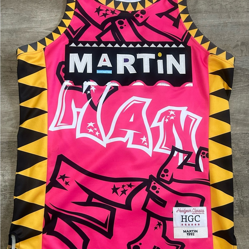 New Headgear Classics HGC Pink Yellow Martin Man I’m the Man 1992 Jersey Shirt M